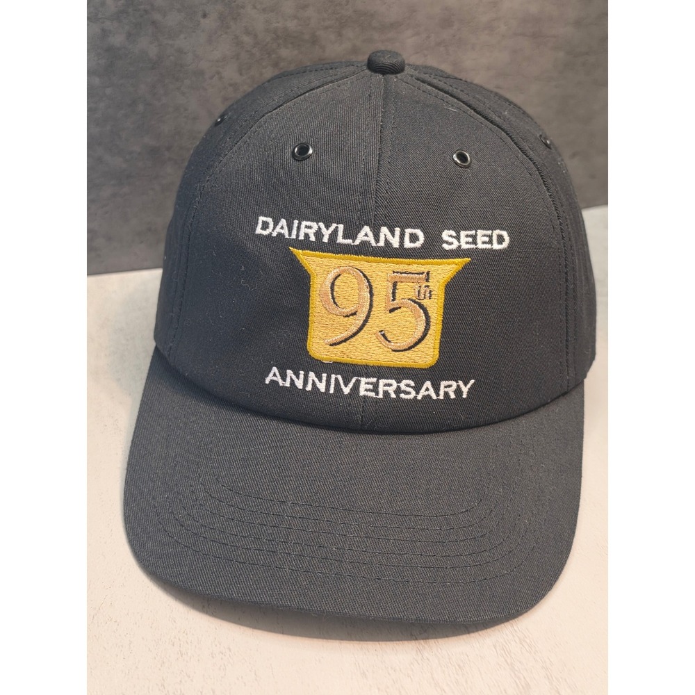 Legend Dairyland Seed 95th Anniversary Snapback Hat Black Embroidered Cap Mens